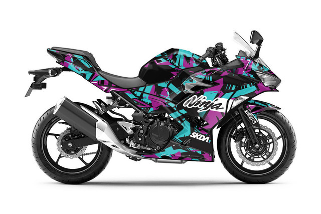 AMRRACING Headlight Eye Graphics Decal Cover For Kawasaki Ninja 250R 2008-2012 – Eclipse Red