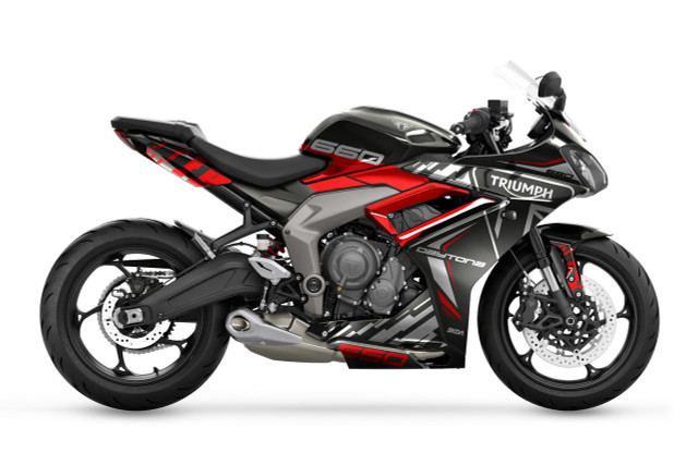 IDLE CHROME Rose Gold Street Triple 765 Full Graphics Kit - SKDA