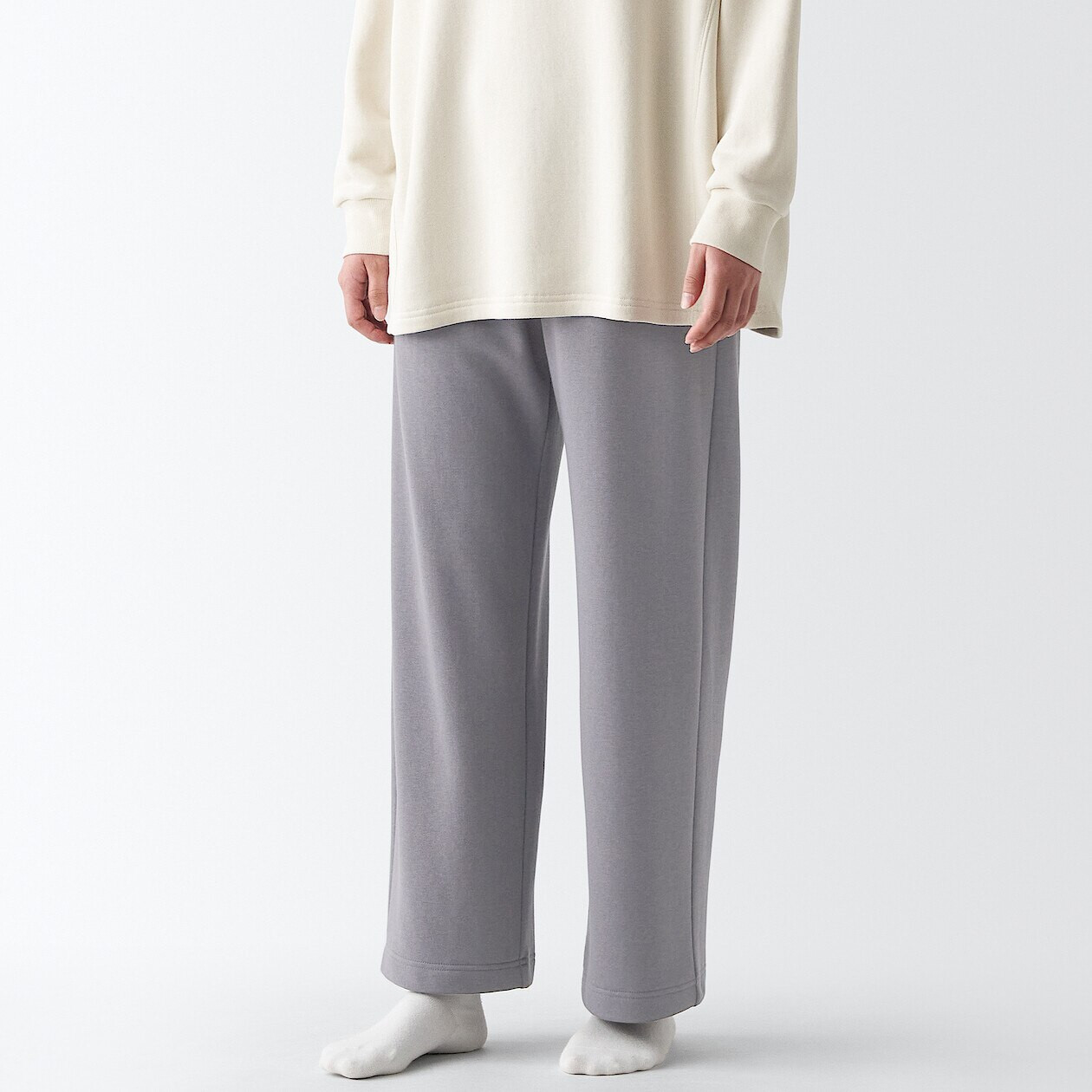 Women's Stretch French Terry Straight Trousers MUJI