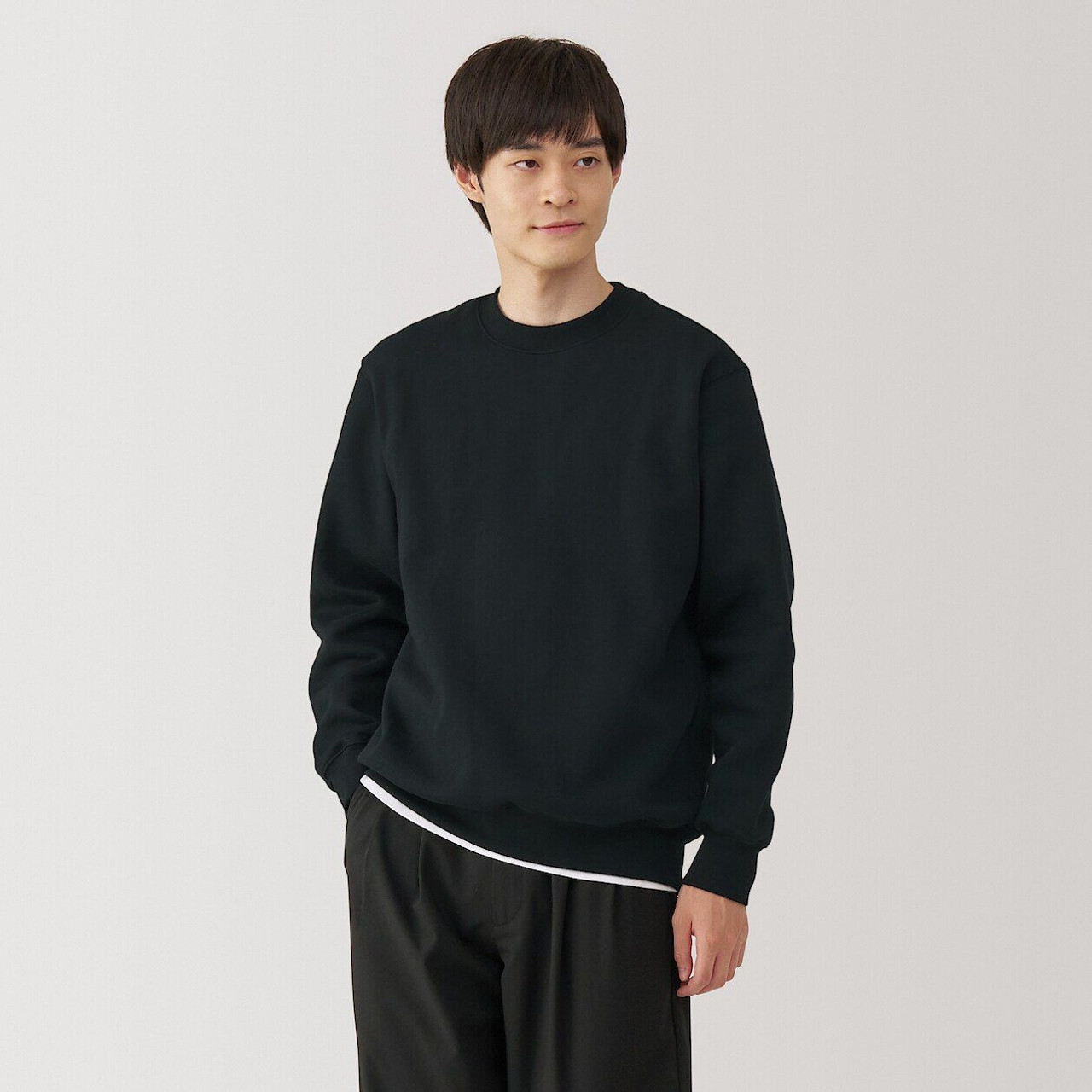トップス everyone cotton crew neck sweat BLACK L everyone cotton crew neck sweatshirt (BLACK) | everyone