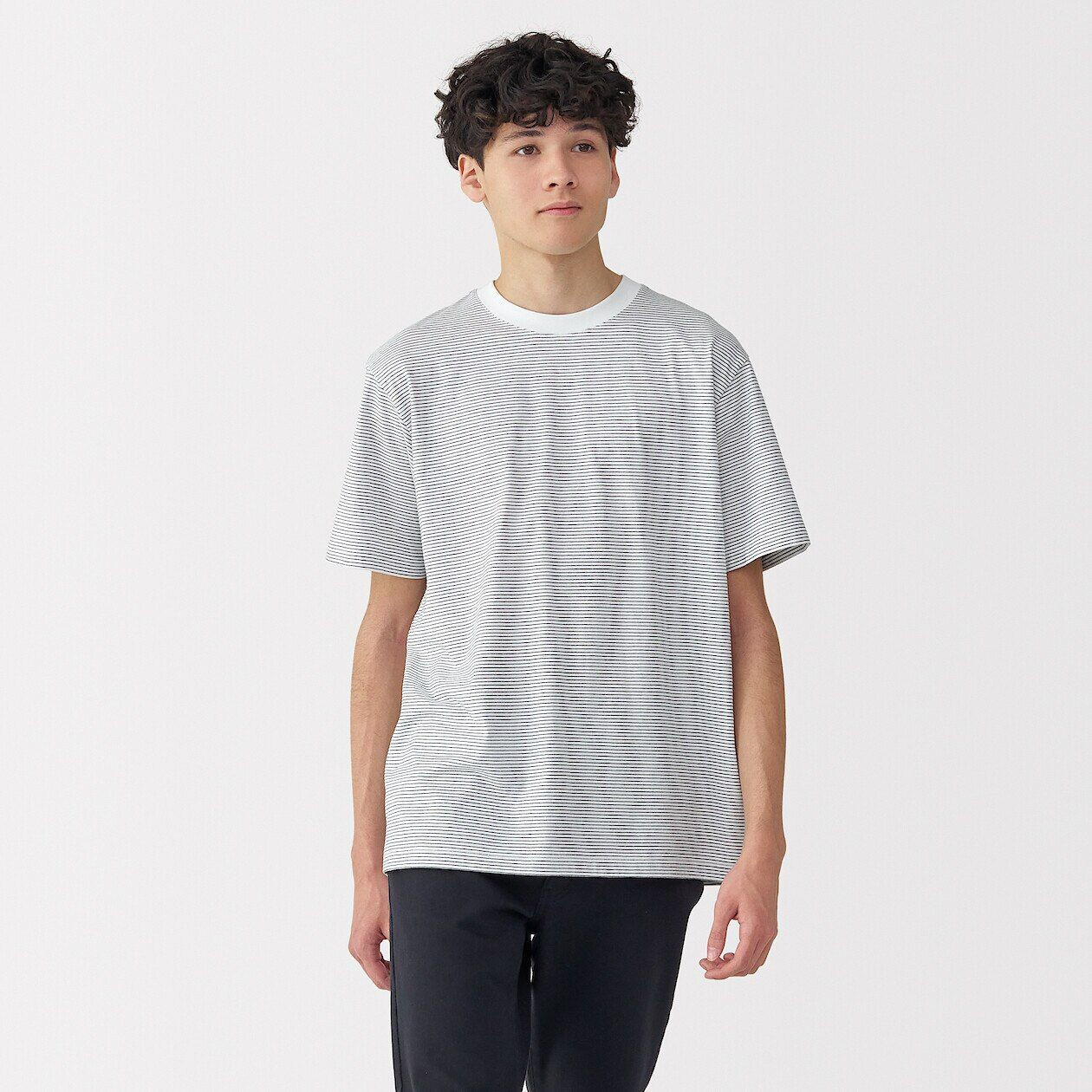 Men's Jersey T‐shirt ‐ Stripe MUJI