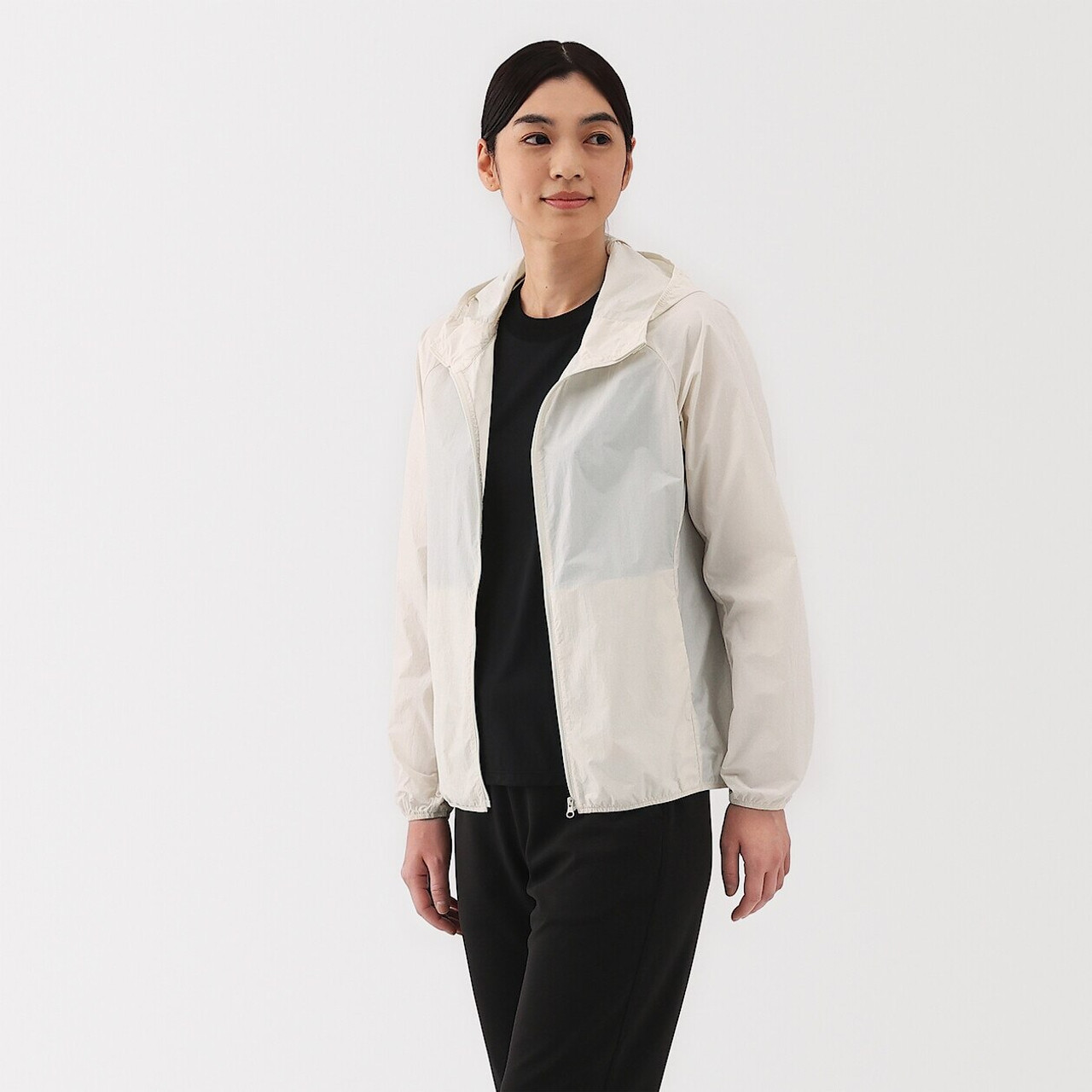 【送料込】 Women's MUJI | Jacket Hooded Packable Water‐Repellent ジャケット・アウター