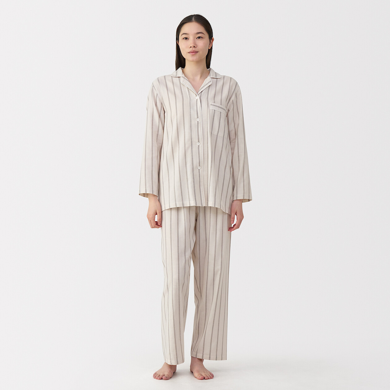 Women's Double Gauze Long Sleeve Pyjama Set MUJI