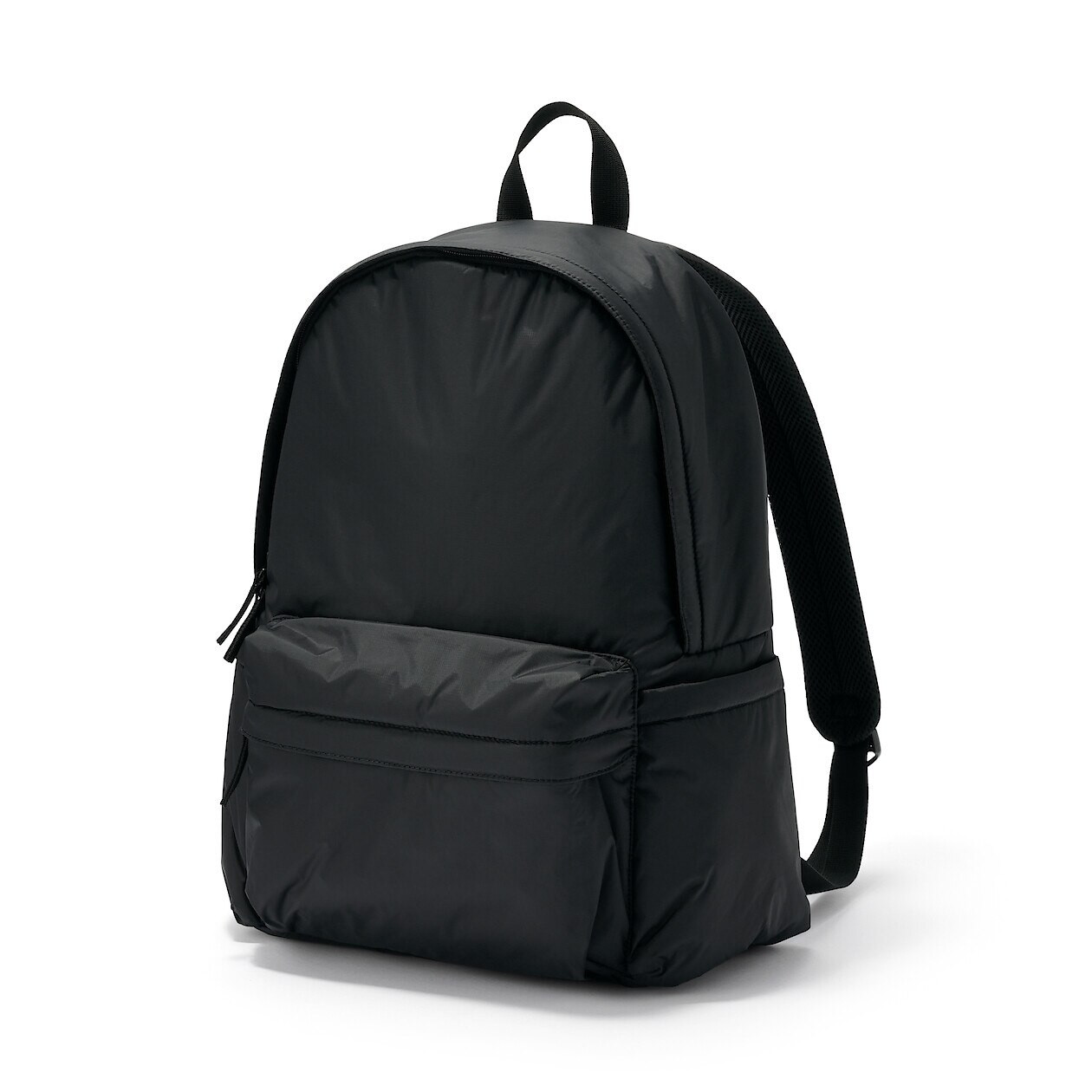 Recycled Nylon Water‐Repellent Padded Backpack (Black - One Size)