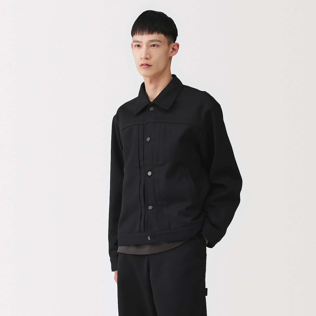 Men's Recycled Polyester Denim Jacket | MUJI