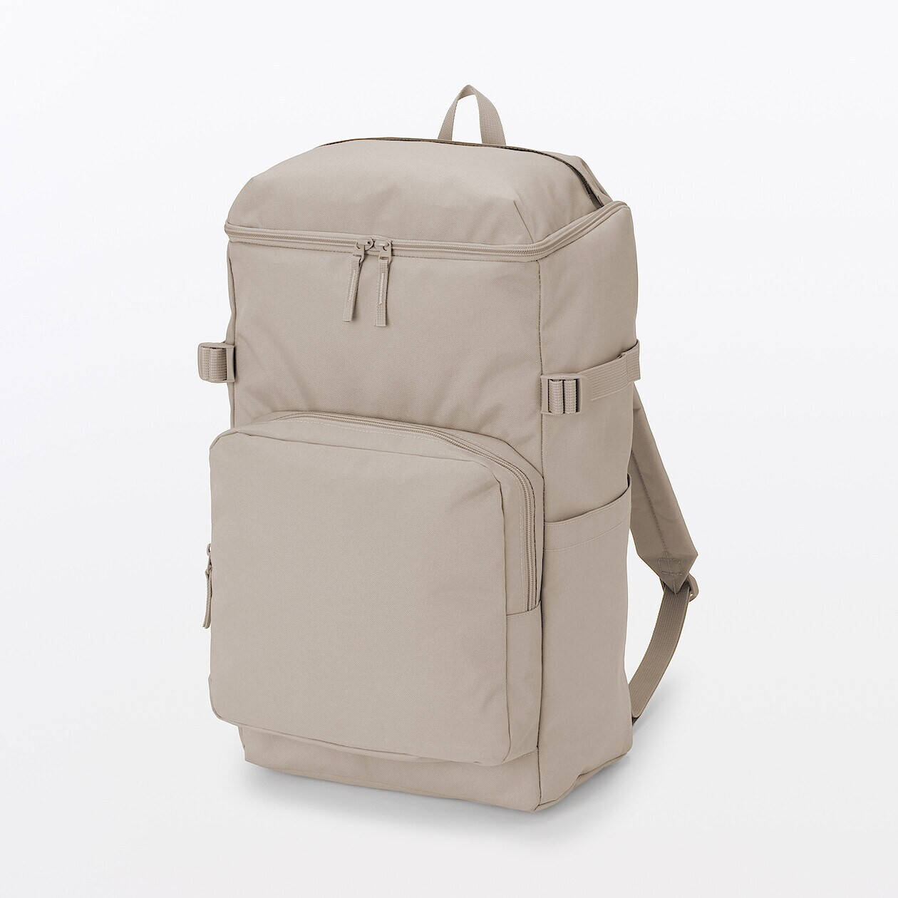 Recycled Polyester Water‐Repellent Top Loader Backpack (Light Beige - One Size)