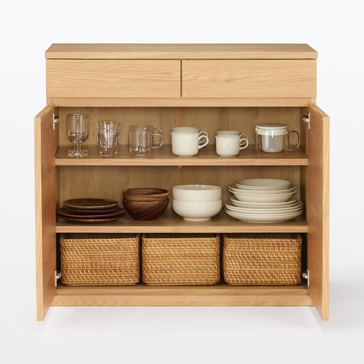 Oak Cabinet with Drawers | MUJI