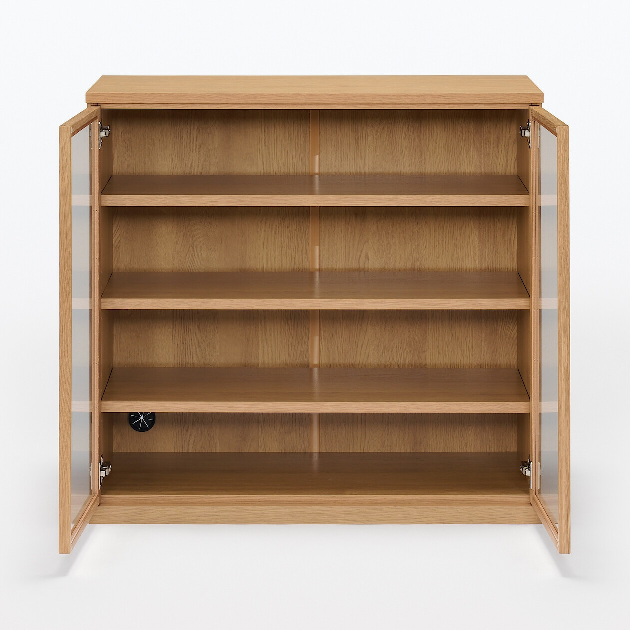 Oak Cabinet with Glass Doors | MUJI