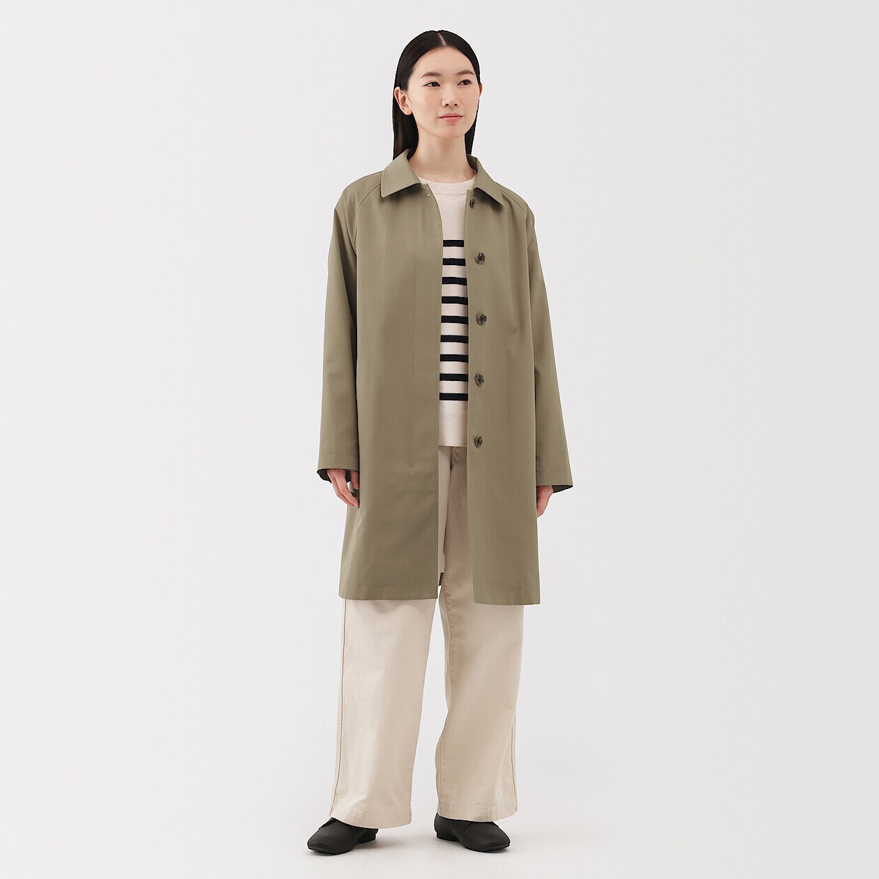 Women's Water‐Repellent Stand Collar Coat | MUJI