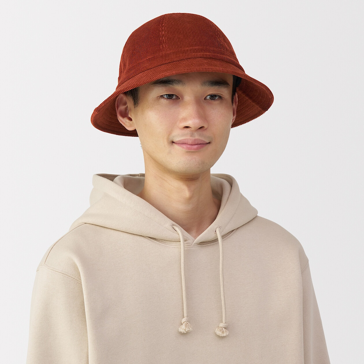 Kapok blend corduroy bucket hat | MUJI