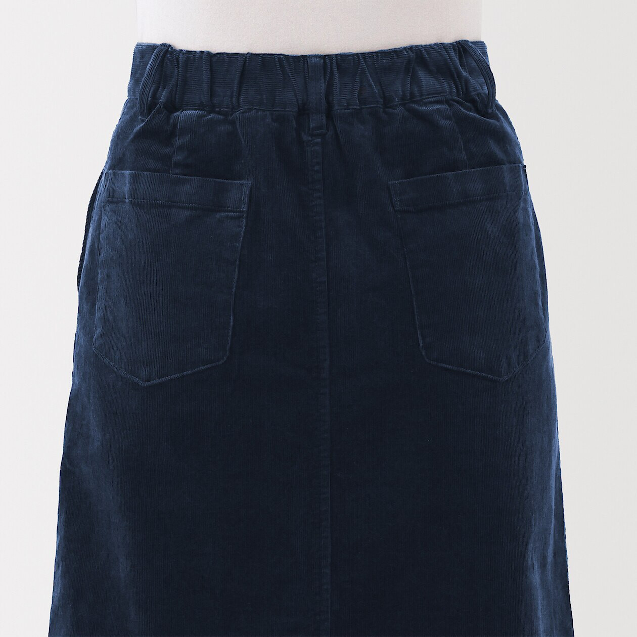 Women's Stretch Corduroy High‐Waisted Midi Skirt | MUJI