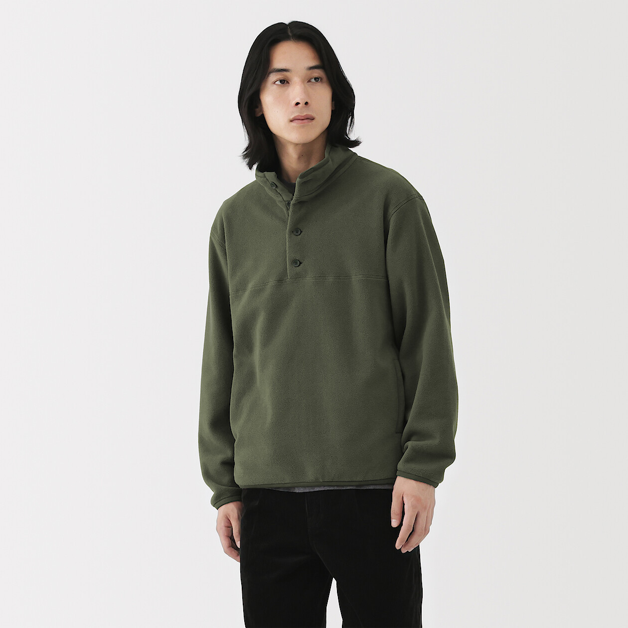 N*)様 RYOGEN (リョウゲン) THERMO FLEECE PULLOV Men's Recycled Polyester Fleece Pullover | MUJI