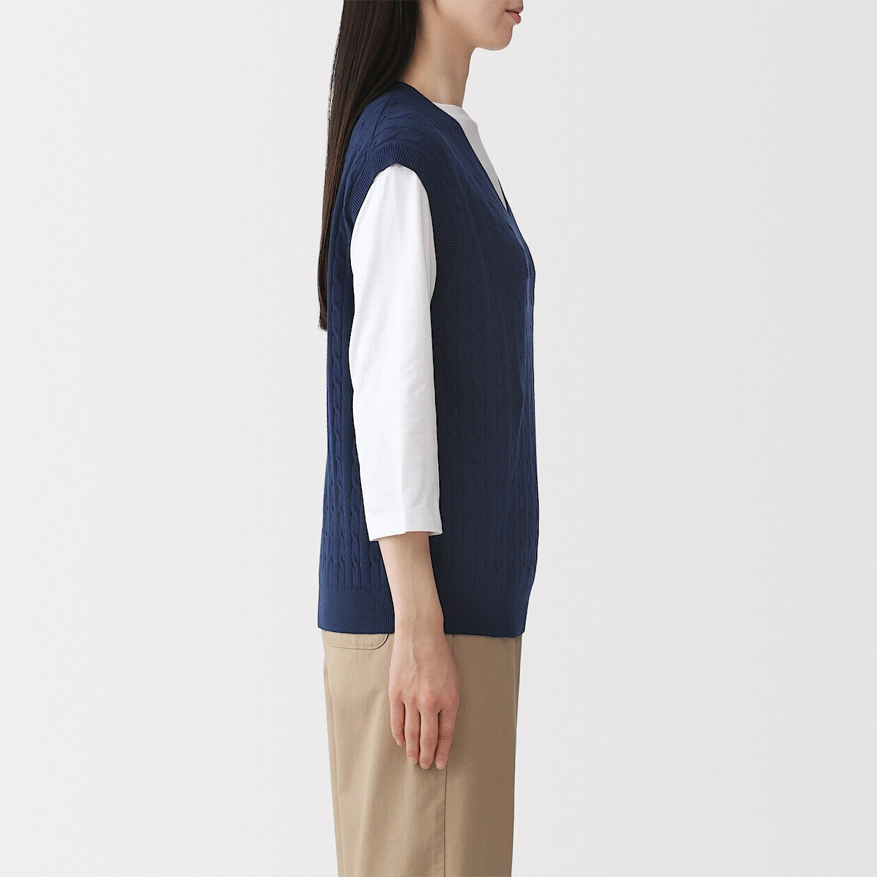 未使用品 BoTT 24AW Cable Knit Vest ケーブルニットベスト ジレ 