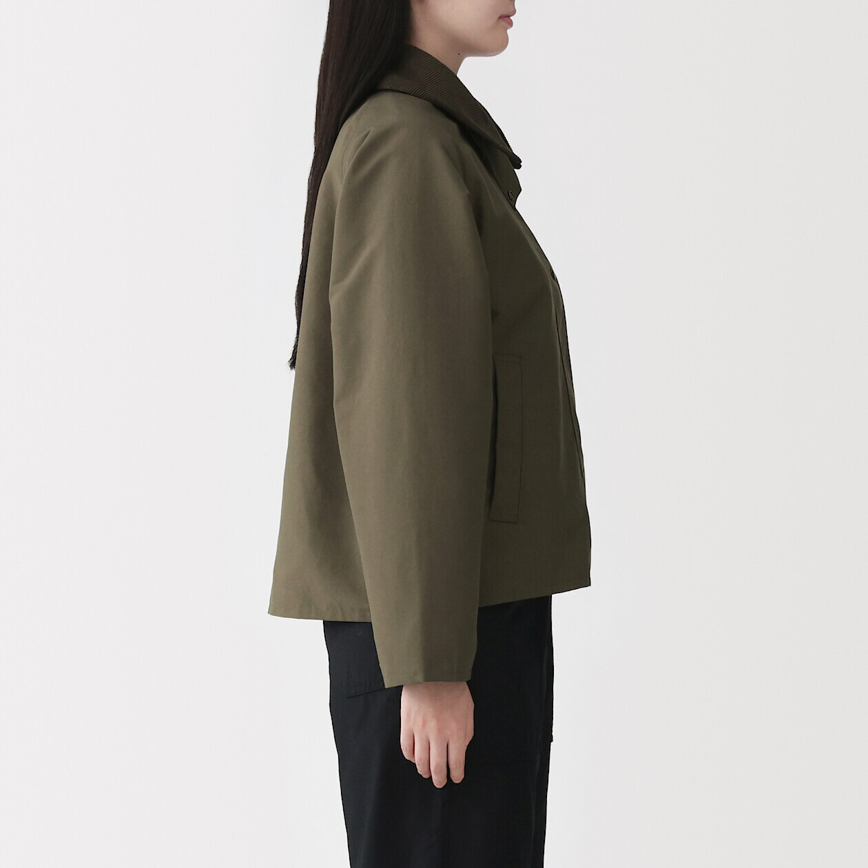 Women's Water-Repellent Corduroy Stand Collar Jacket | MUJI