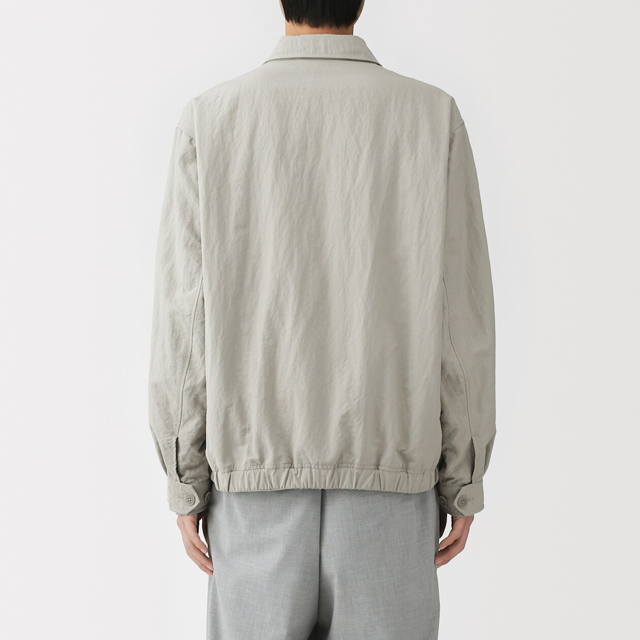 Men's Water-Repellent Recycled Nylon Zip Jacket | MUJI