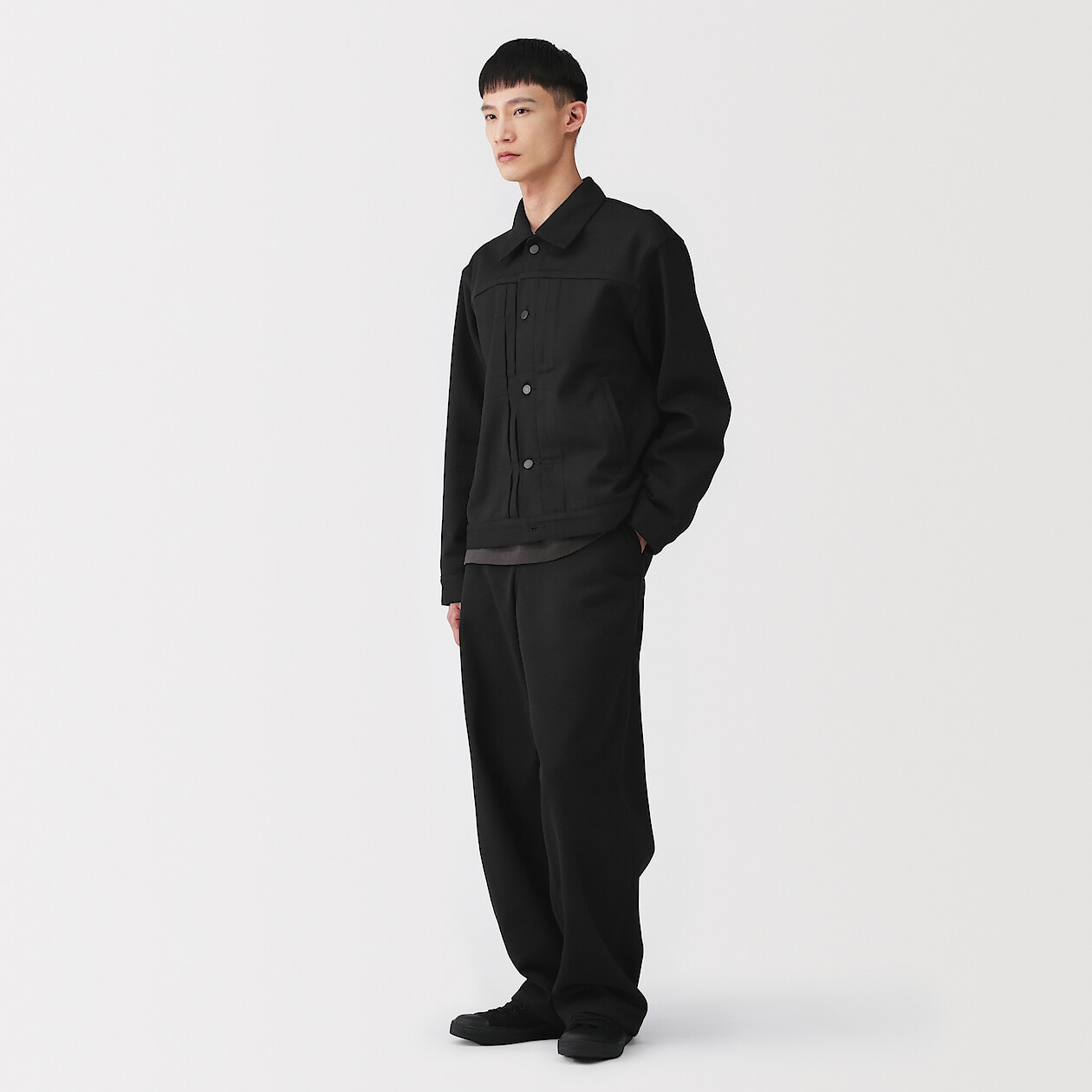 Men's Recycled Polyester Denim Jacket | MUJI