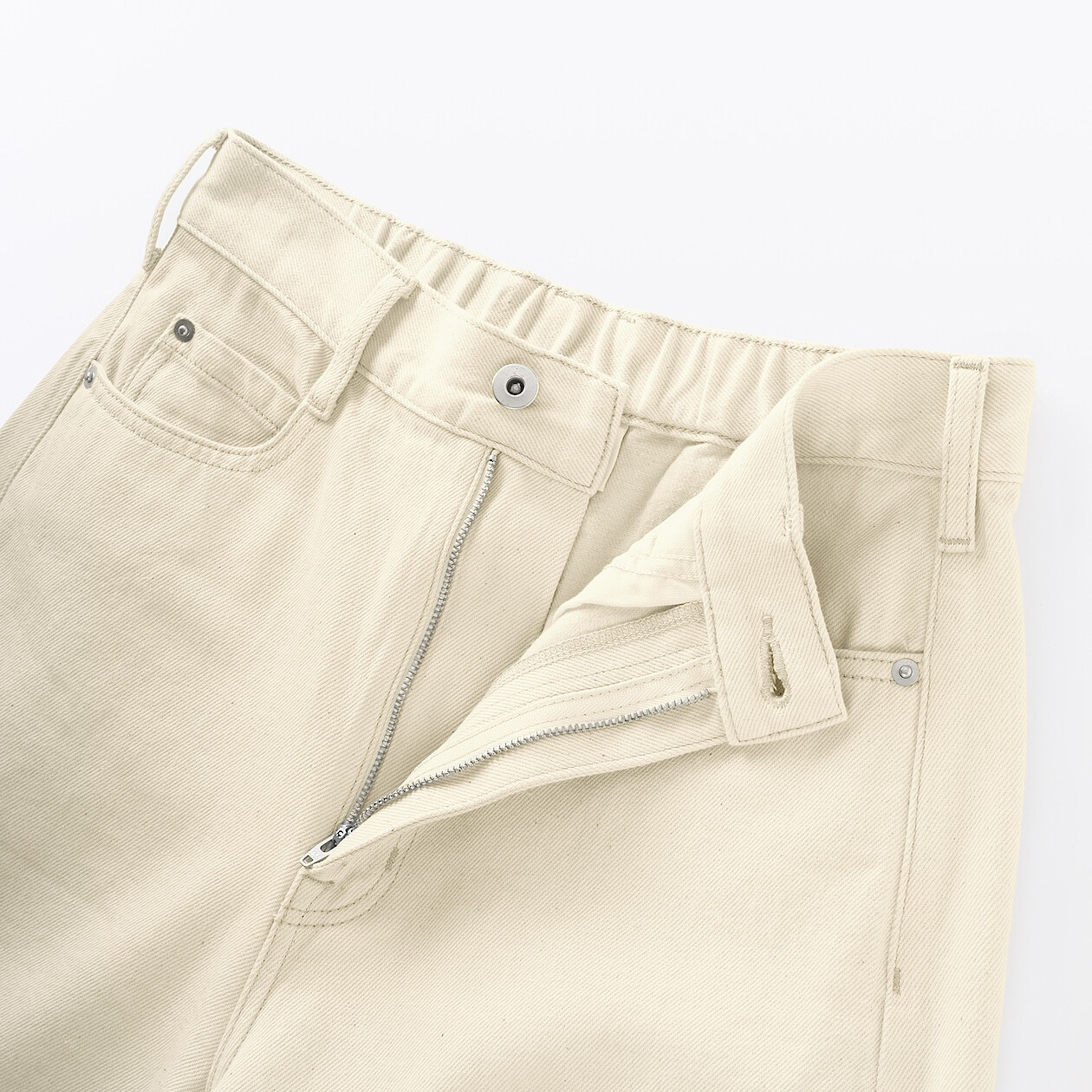 Women's Kapok Blended Denim Cocoon Trousers | MUJI