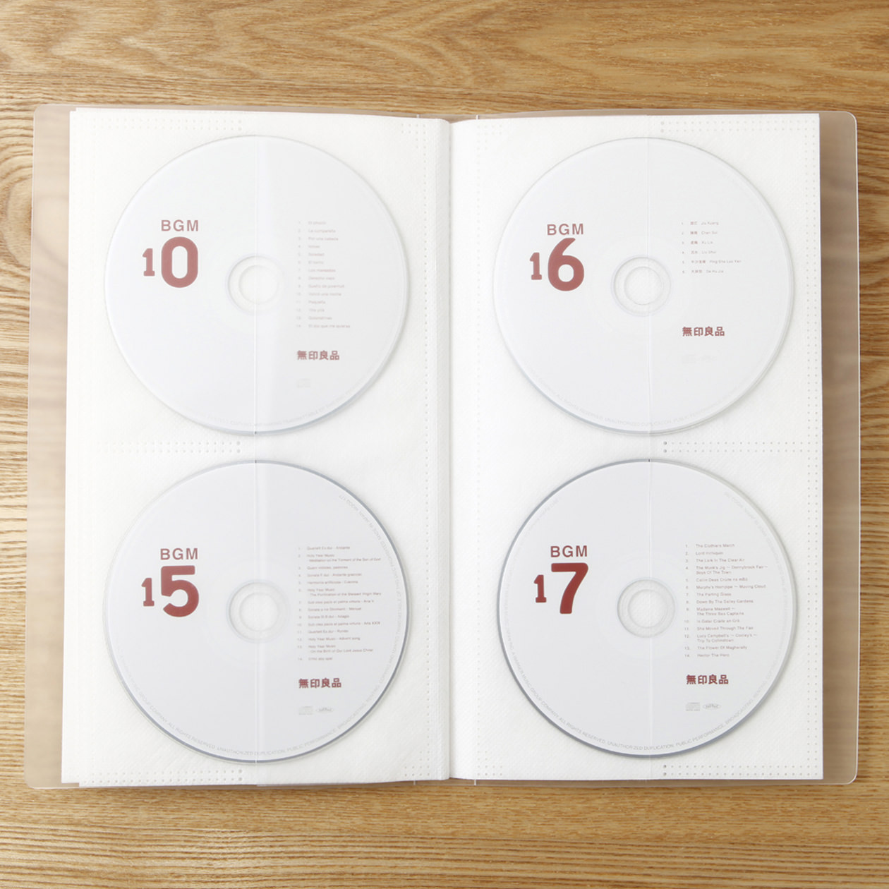 CD+DVD　無印良品　BGM COLLECTIONS PP Double CD/DVD Holder 80 CD/DVDs | MUJI