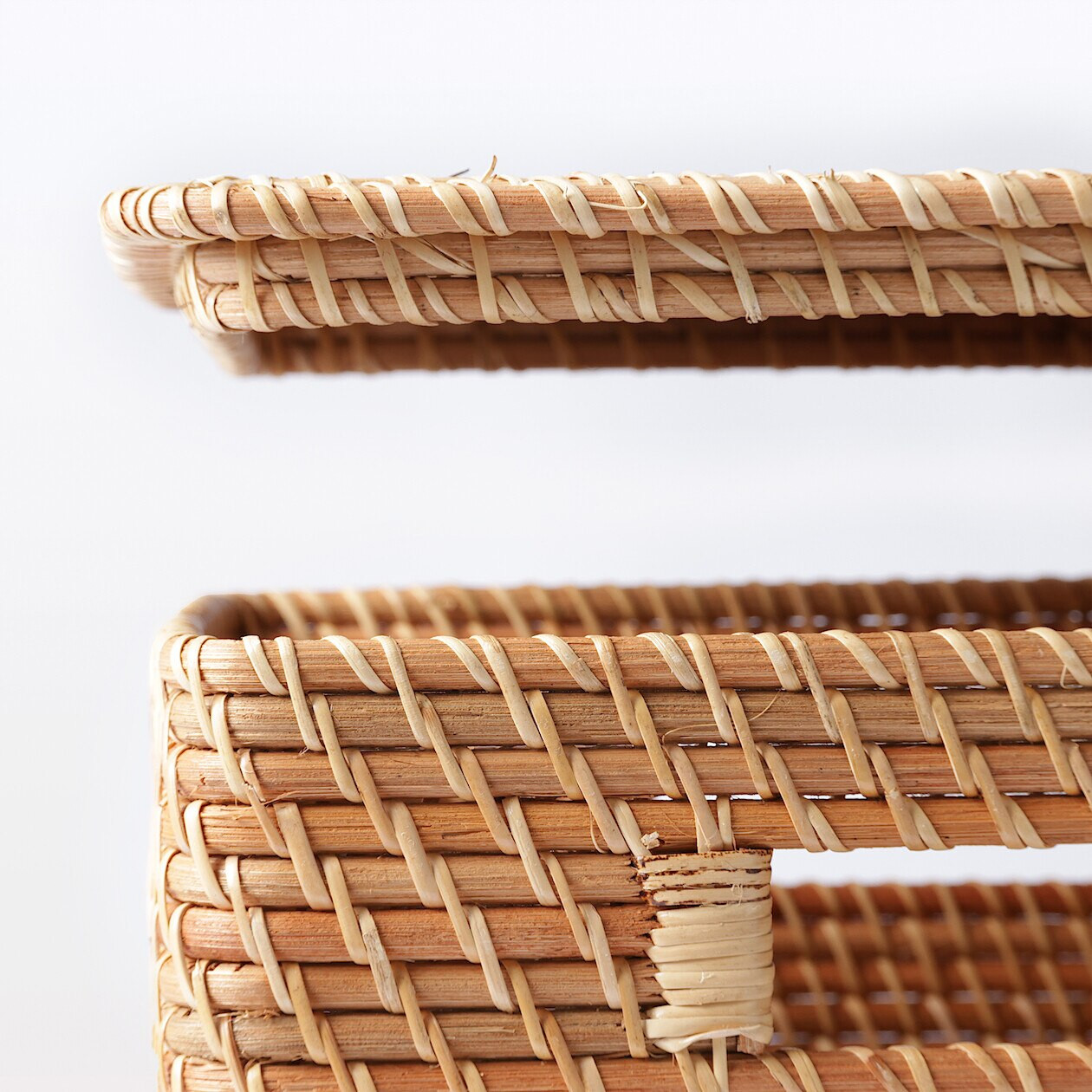 無印良品 RMJ-11B Rattan Basket Square Lid 35x36x3cm | MUJI