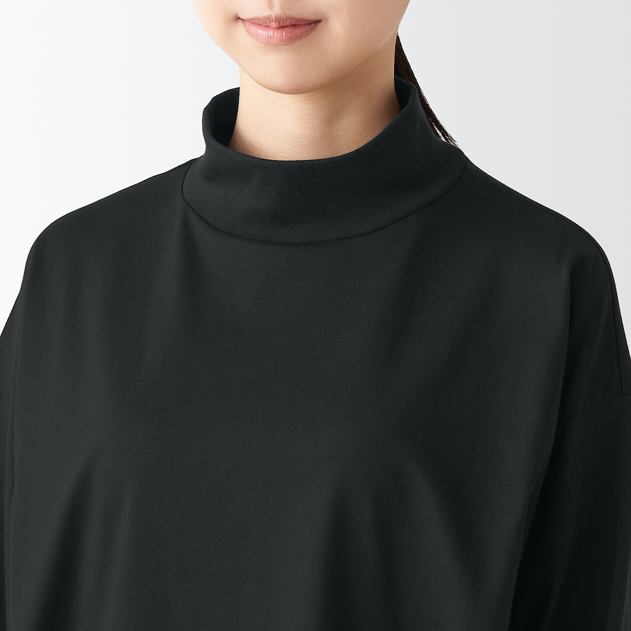 Mens Turtleneck Muji Mock Neck Sweater Washable High-Gauge Turtle