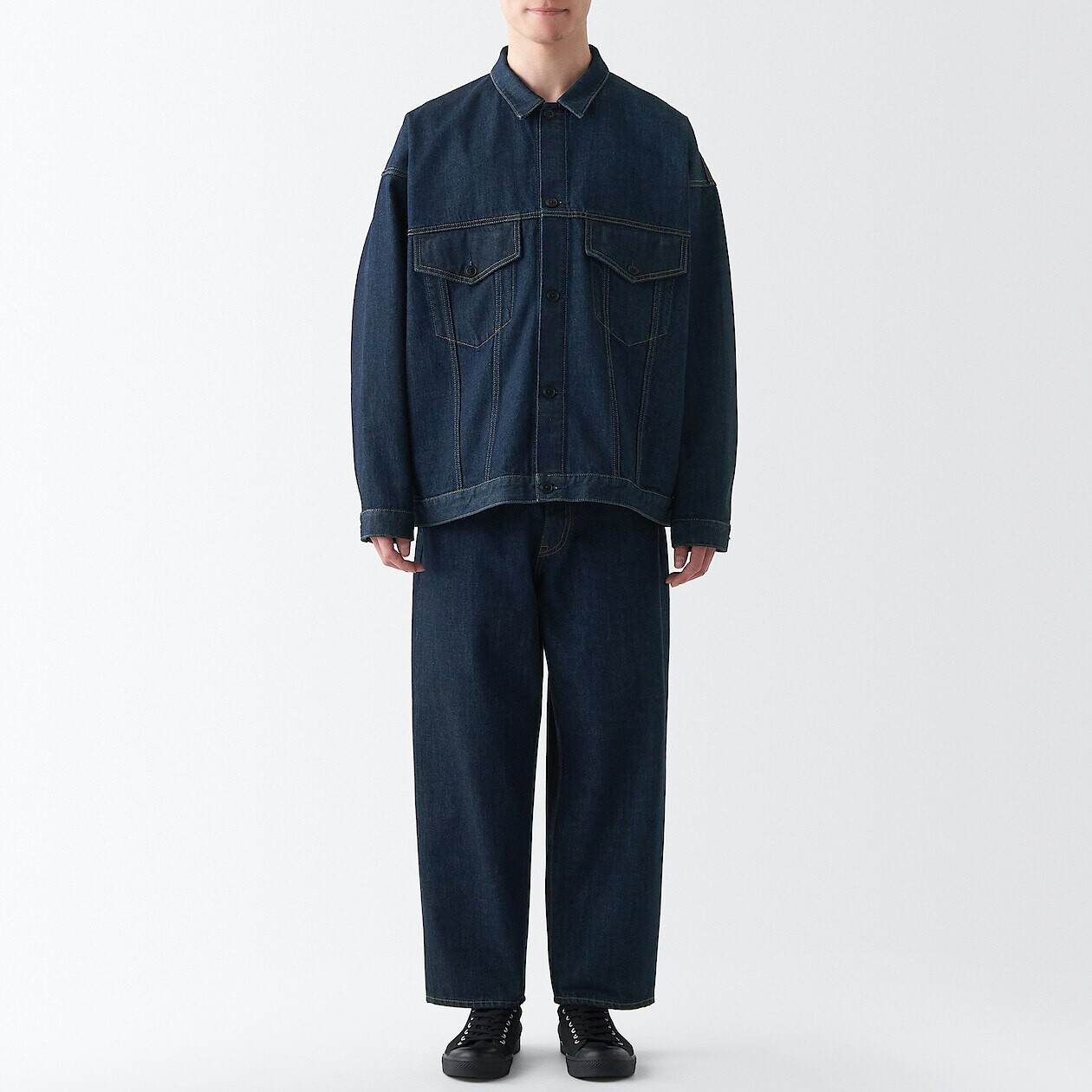 Unisex Japanese Denim Jacket | MUJI