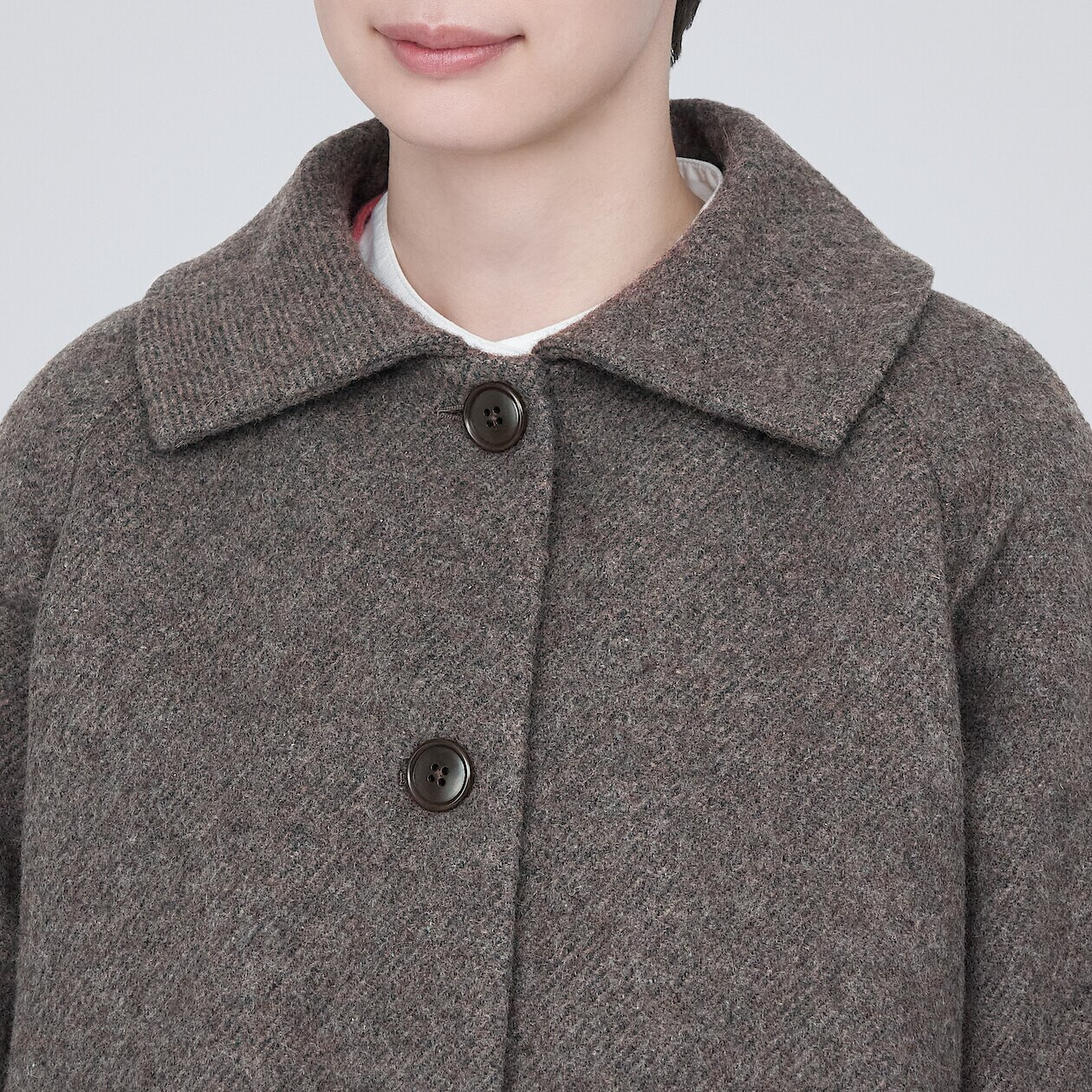 Women's Recycled Wool Blend Short Coat | MUJI