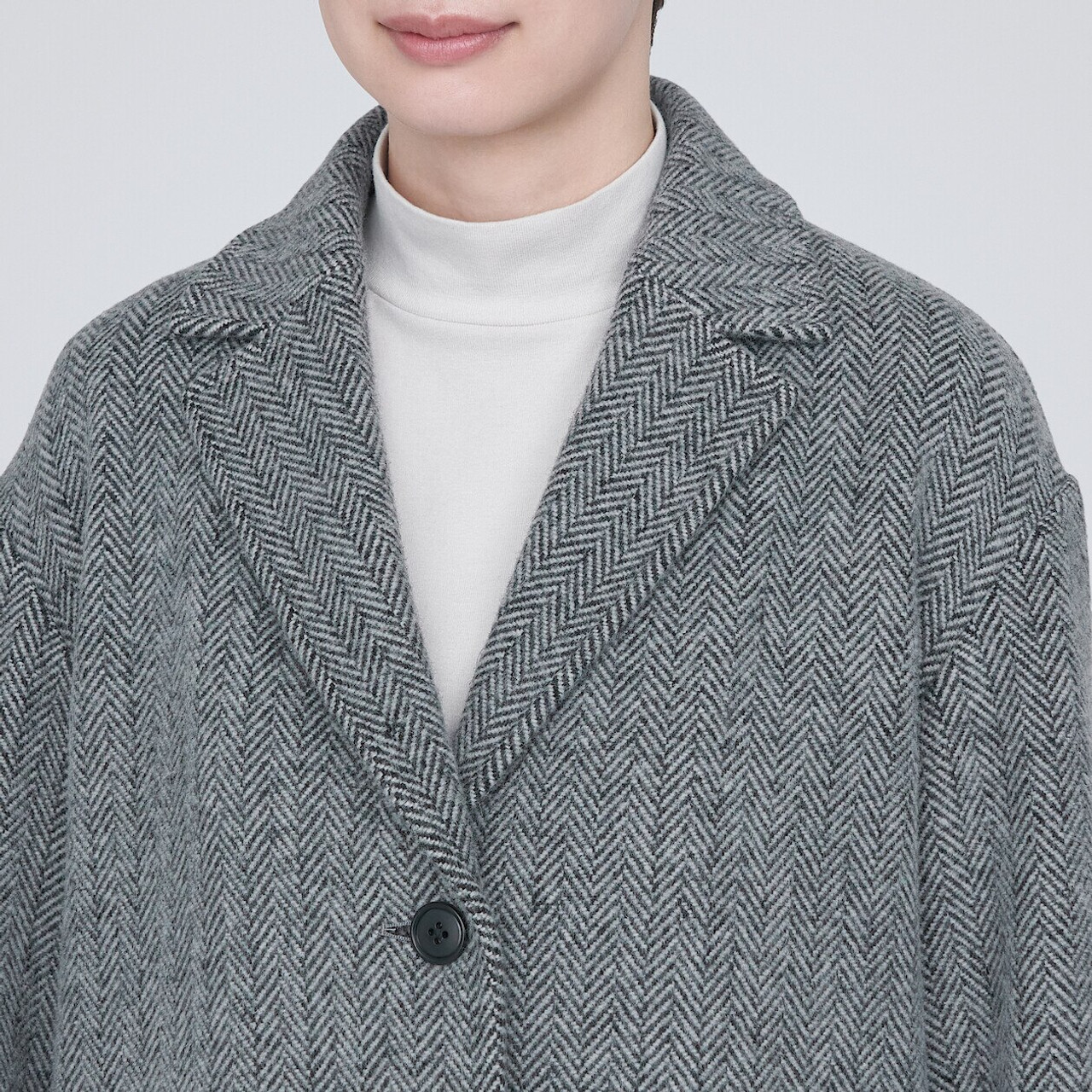 【Her lip to】Herringbone Wool-Blend Coat Her lip to（ハーリップトゥー）の「Herringbone Wool-Blend