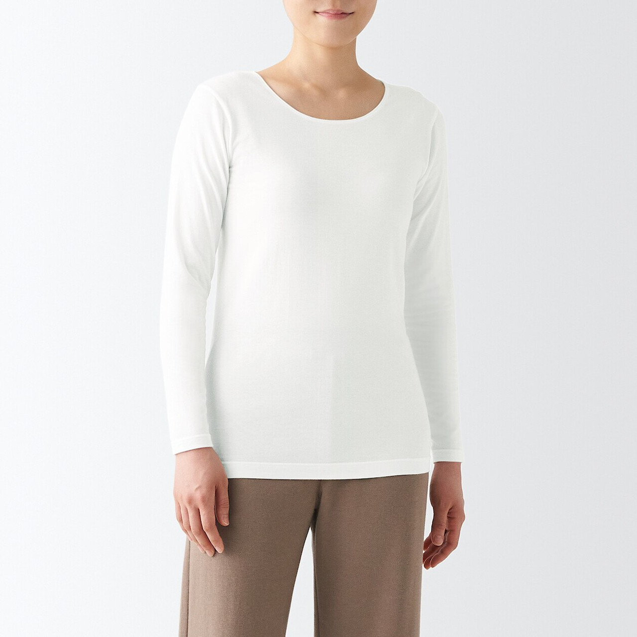 WOMEN'S HEATTECH COTTON CREW NECK T (EXTRA WARM)