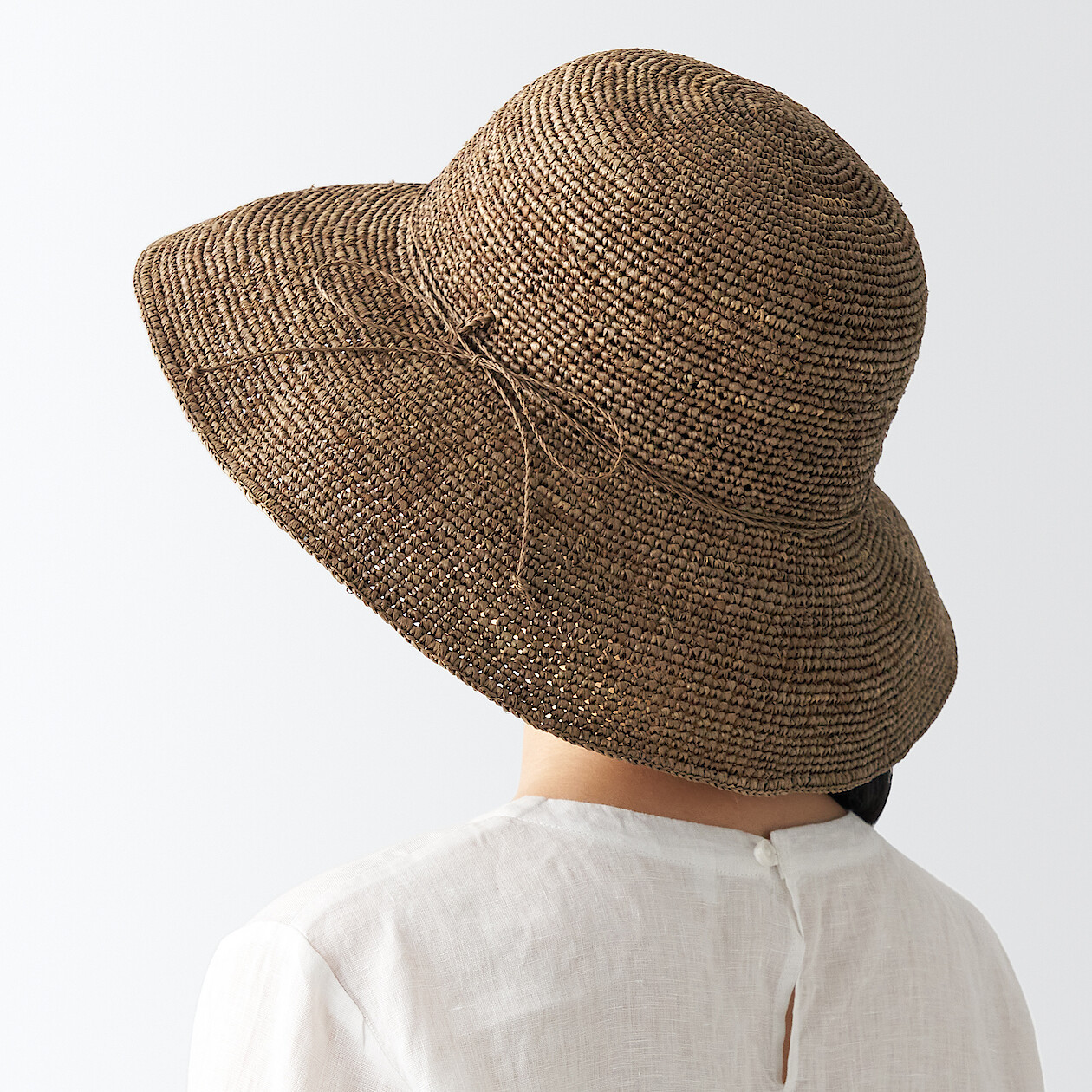 Raffia Foldable Wide Brim Hat MUJI - Main Image