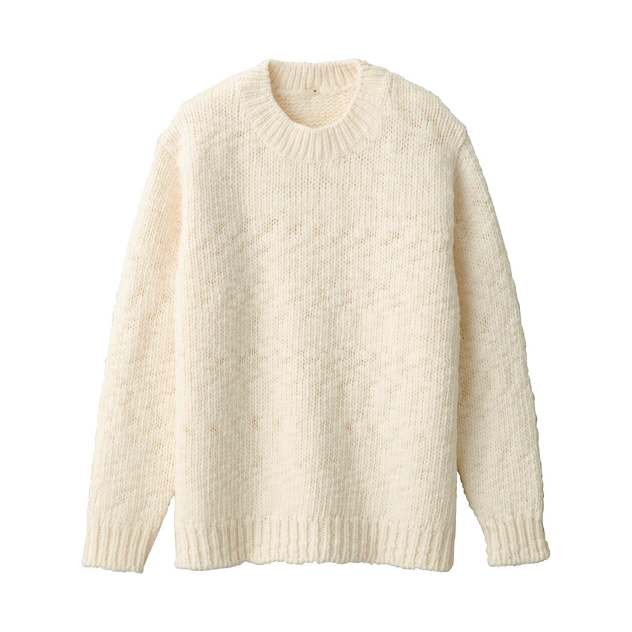 Women's Wool Low Gauge Knit Crew Neck Jumper MUJI