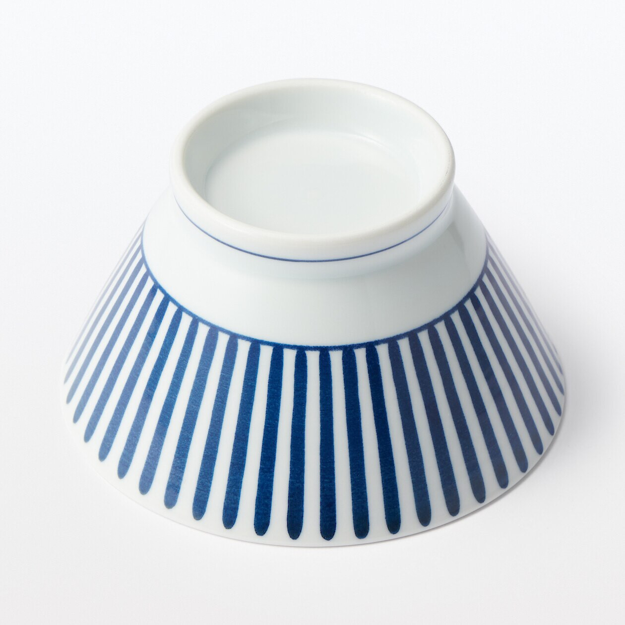 Kyo-Ware Shimizu Ware Kumi Rice Bowl Set - Ceramic Kiln Flower Crystal Design (Blue/White) - Made In Japan