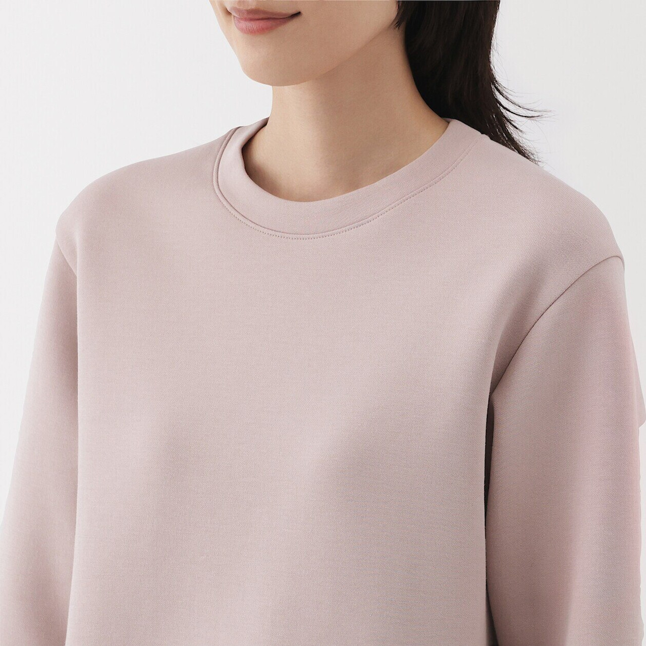 Women's Double‐Layer Crew Neck Sweatshirt | MUJI