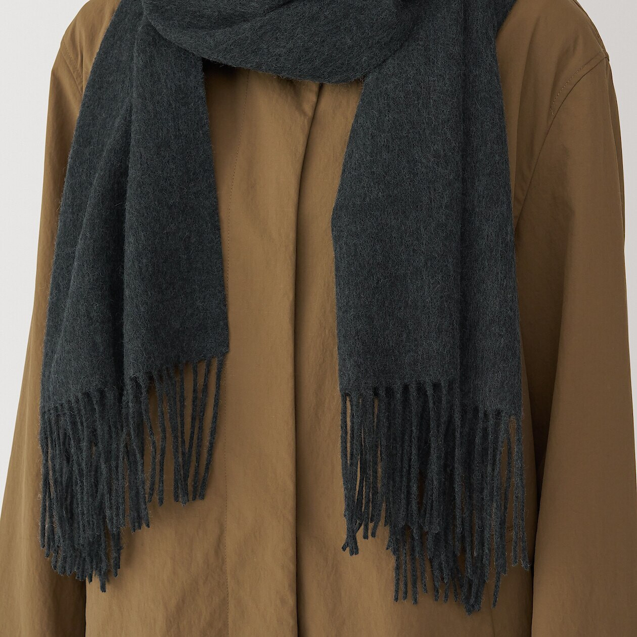 Unisex Wool Large Stole | MUJI