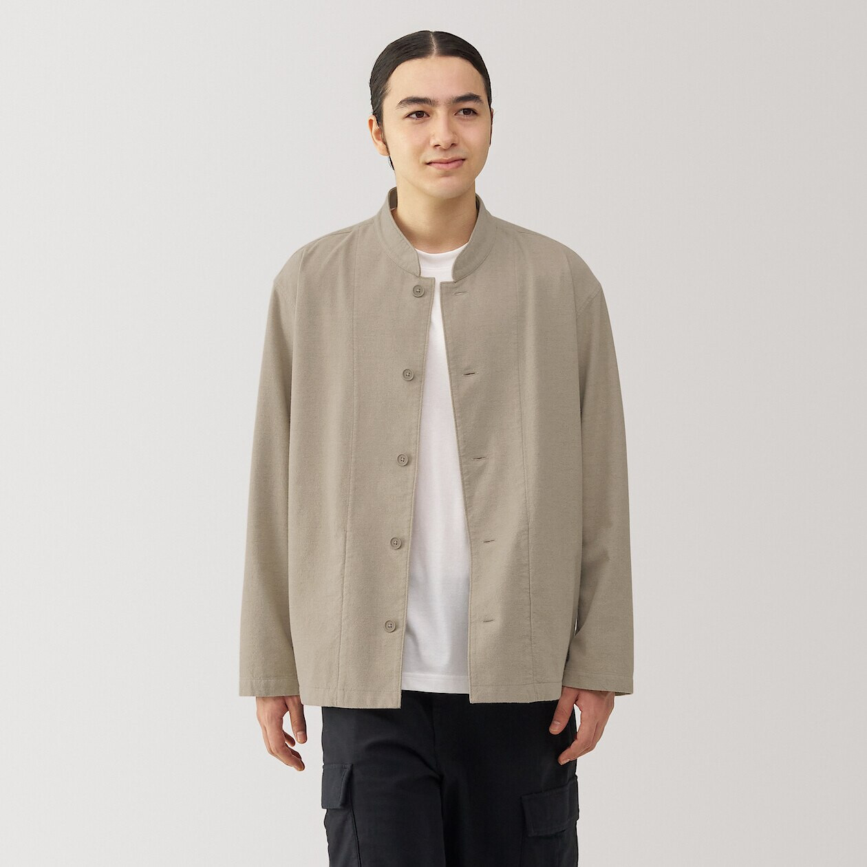 Men's Brushed Flannel Shirt Jacket MUJI