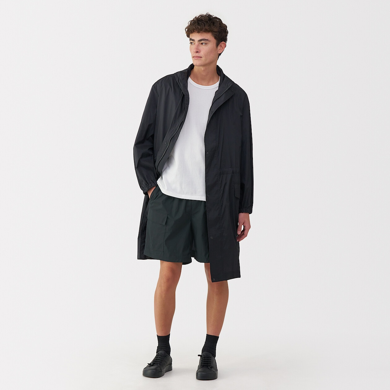 Men's Water‐Repellent Nylon Cargo Shorts | MUJI