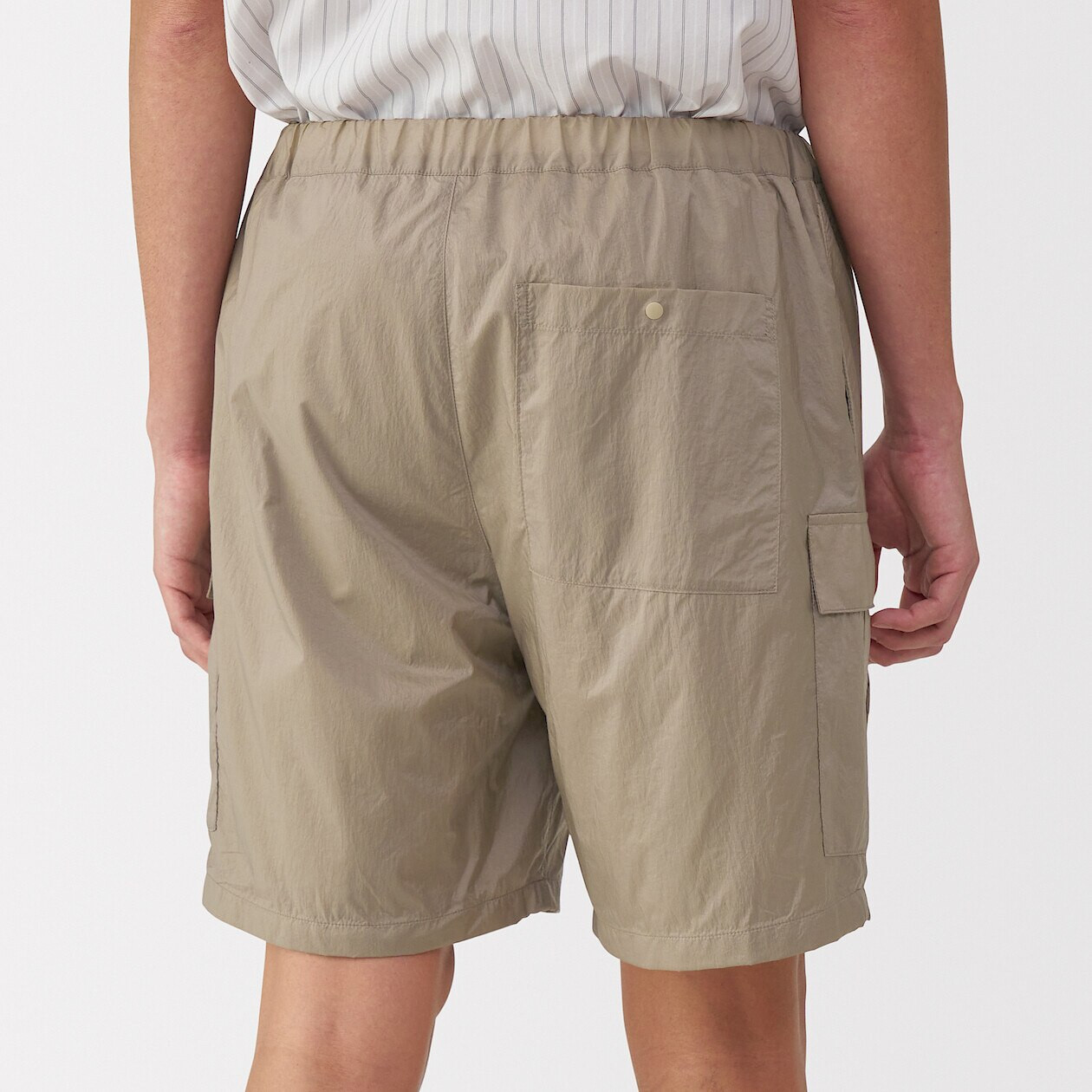 Men's Water‐Repellent Nylon Cargo Shorts | MUJI