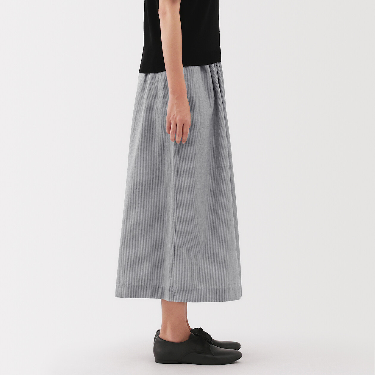 ENFOLD WIDE-CULOTTES OVER-ALLS グレー Women's Cotton Cool Touch Wide Leg Culottes | MUJI