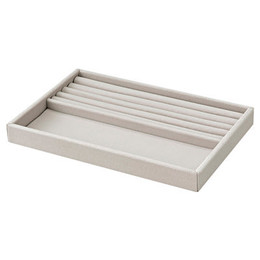 Velour Jewellery Tray for Stackable Acrylic 2 Drawer Box ‐ L