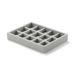 Velour Insert for Stackable Acrylic 2 Drawer Box ‐ Grid