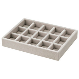 Velour Insert for Stackable Acrylic 2 Drawer Box ‐ Grid