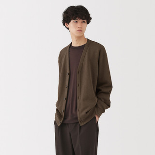 Men's Double‐Knitted V Neck Cardigan