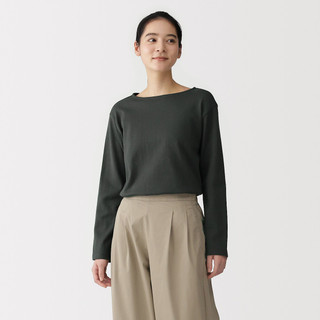 Women's Thick Cotton Boat Neck Long Sleeve T‐shirt