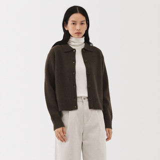 Women's Yak and Wool Collar Cardigan