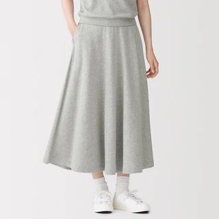 Women's Organic Cotton Lightweight Sweat Flare Midaxi Skirt