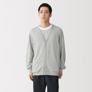 Men's Organic Cotton Lightweight Sweat V Neck Cardigan