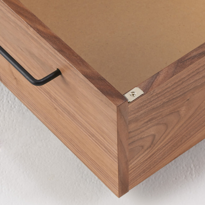 Underbed Drawer for Platform Bed Walnut‐ Small 19cm