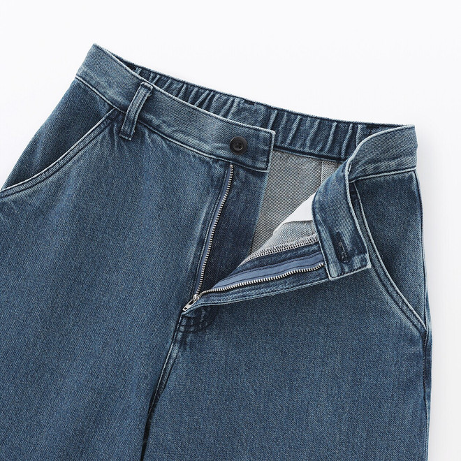 Women's Kapok Blend Denim Wide Leg Jeans