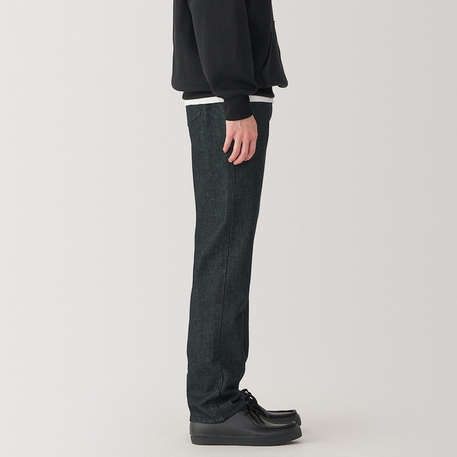 Men's Kapok Blend Straight Leg Jeans‐ Black