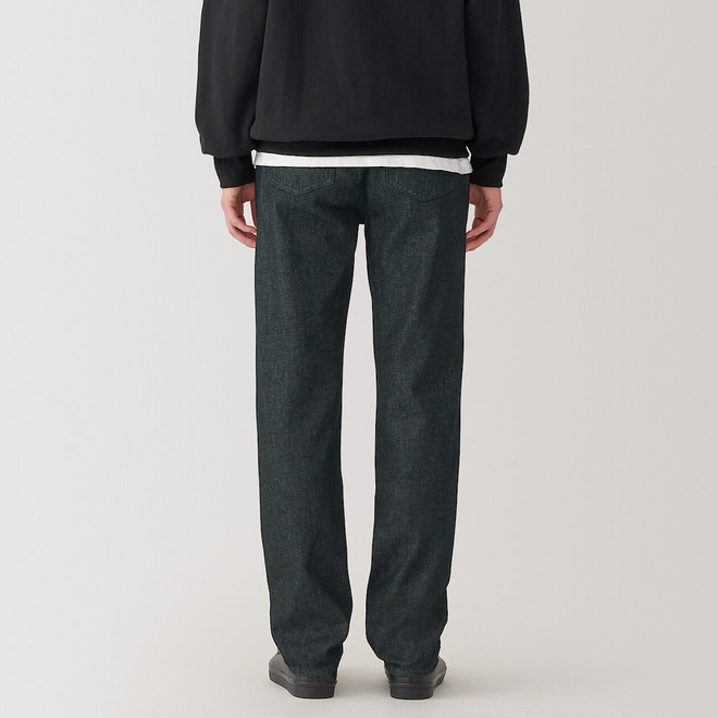 Men's Kapok Blend Straight Leg Jeans‐ Black