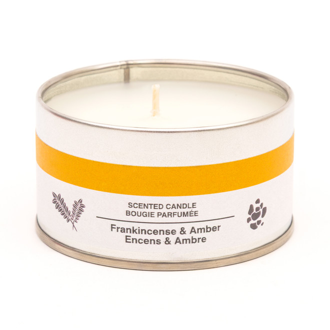 Frankincense and Amber Tin Candle